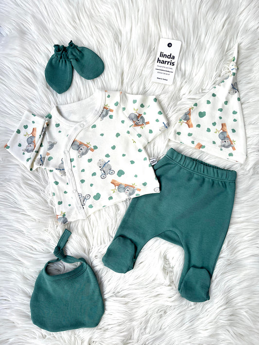 🐨 Koala Desenli 5’li Yenidoğan Seti