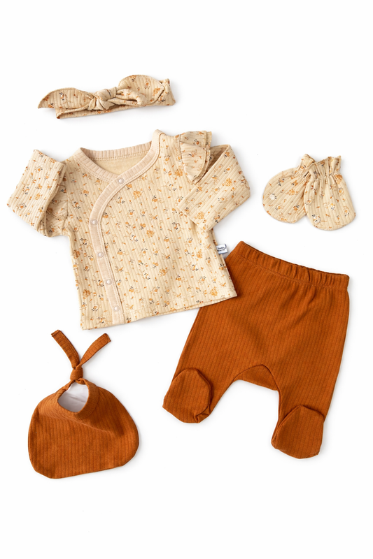 🌿 5-Piece Neutral Newborn Set