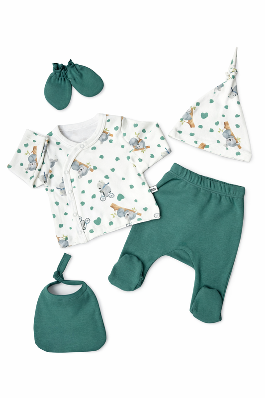 🐨 Newborn Koala Outfit – 5 Pieces
