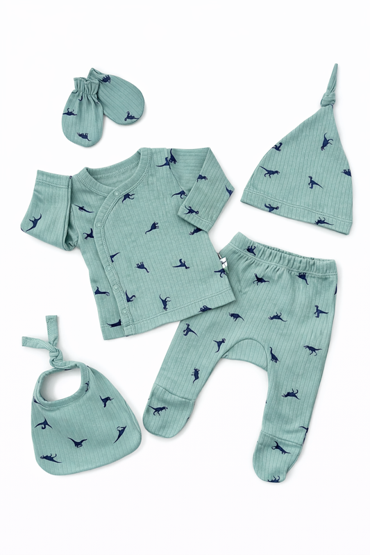 🦕 5-Piece Dinosaur Newborn Set