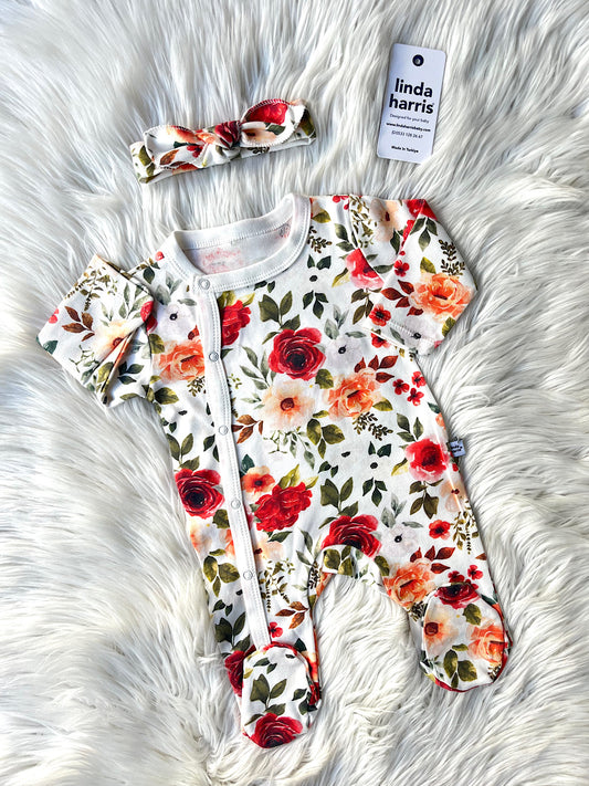 🌹 Güllü Tulum & Fiyonk Saç Bandı Seti