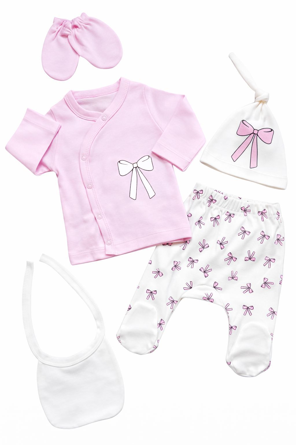 Little Bow Pink 5-Piece Newborn Baby Set