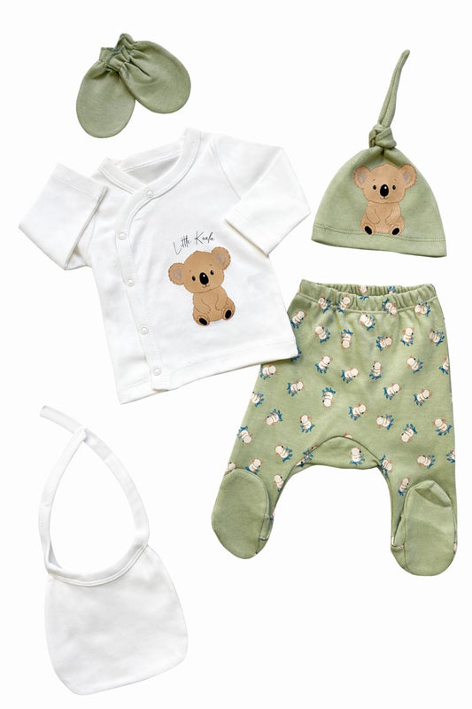 Little Koala Green 5-Piece Newborn Baby Set