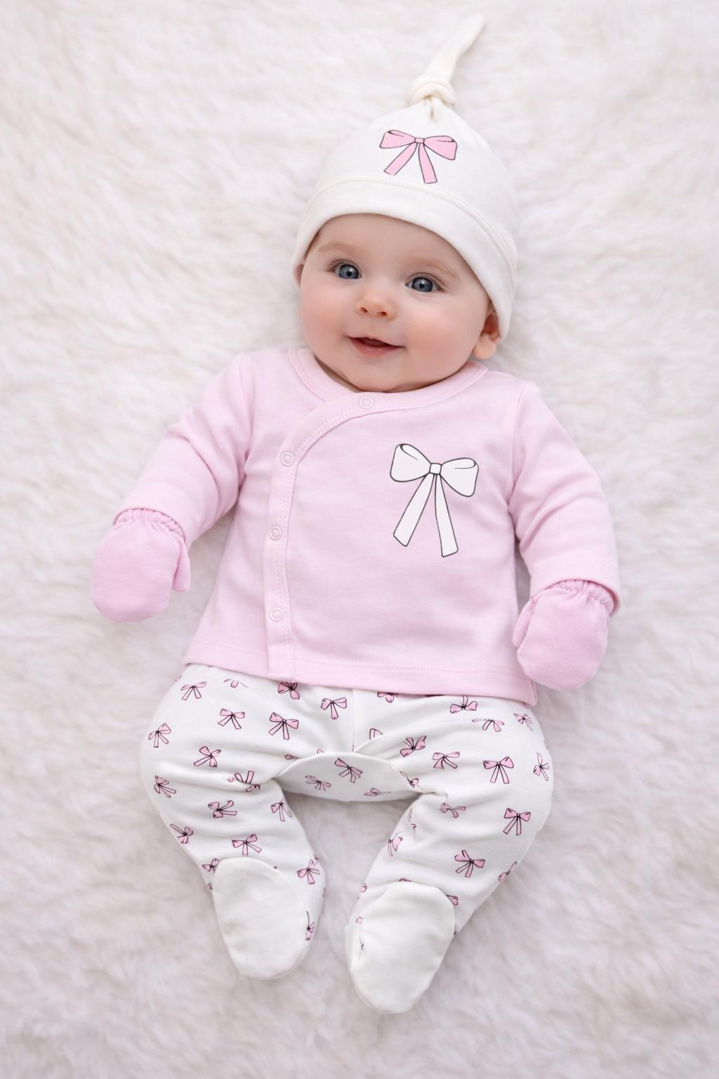 Little Bow Pink 5-Piece Newborn Baby Set