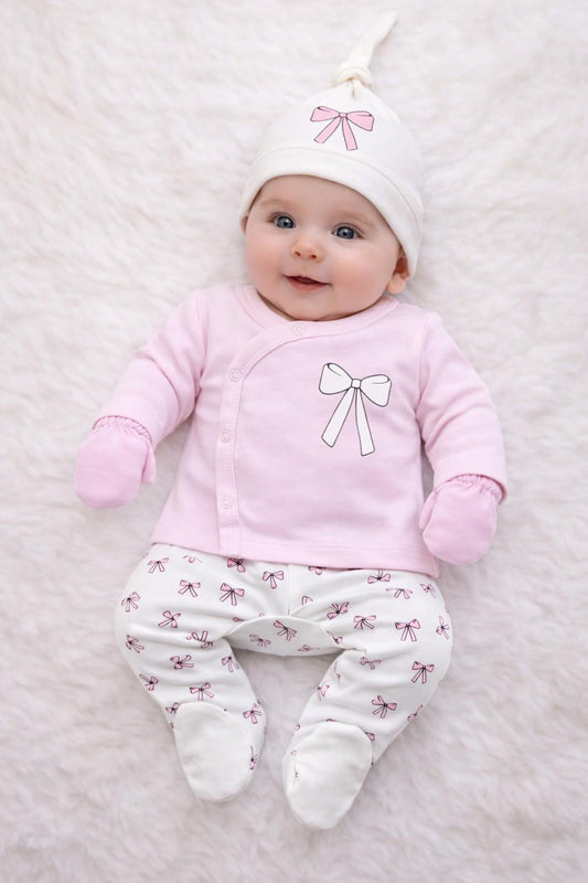 Little Bow Pink 5-Piece Newborn Baby Set