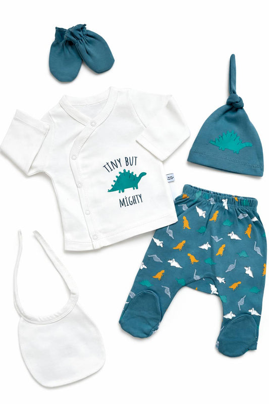 Tiny But Mighty Dinosaur Newborn 5-Piece Baby Set