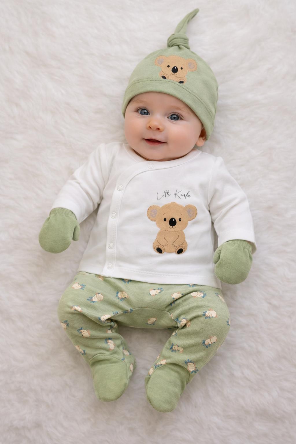 Little Koala Green 5-Piece Newborn Baby Set